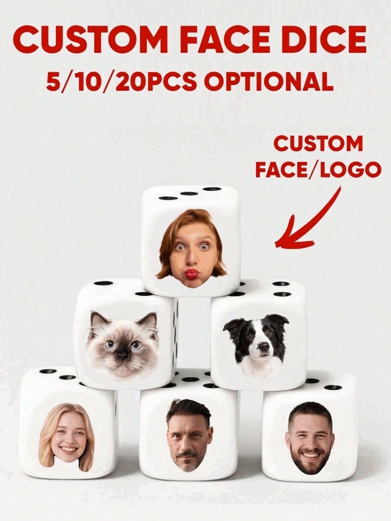 Party Games Easter - Kostki z własnym zdjęciem, personalizowane kostki