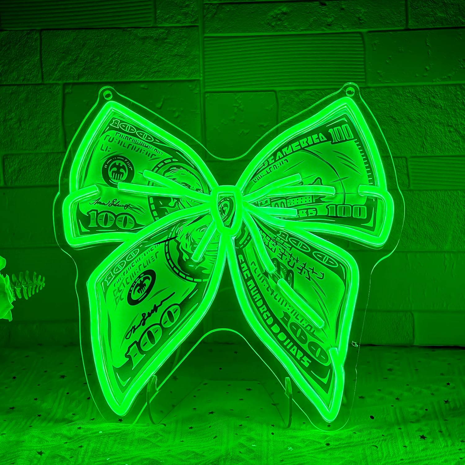 Party Games Shop - Neonowy znak z napisem Money, zasilany