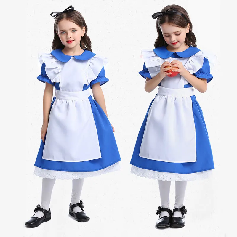 Party Games Alice In Wonderland - Dziecięca sukienka kostiumowa dla dziewczynek w