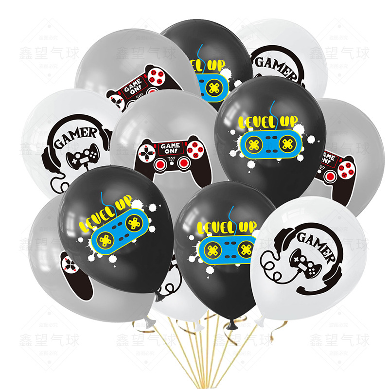 Party Games Gender Reveal - 10/30 szt. Czarne białe balony do