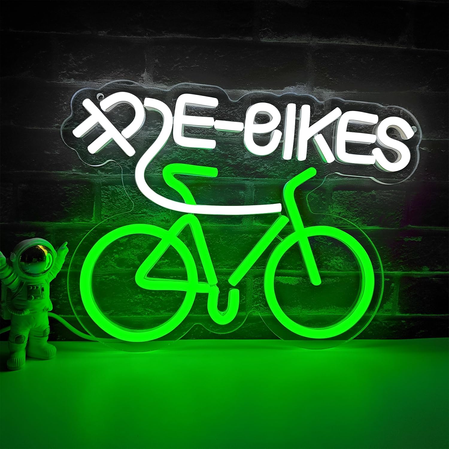 Party Games Shop - Neonowy znak rowerowy, ściemniany przez USB,