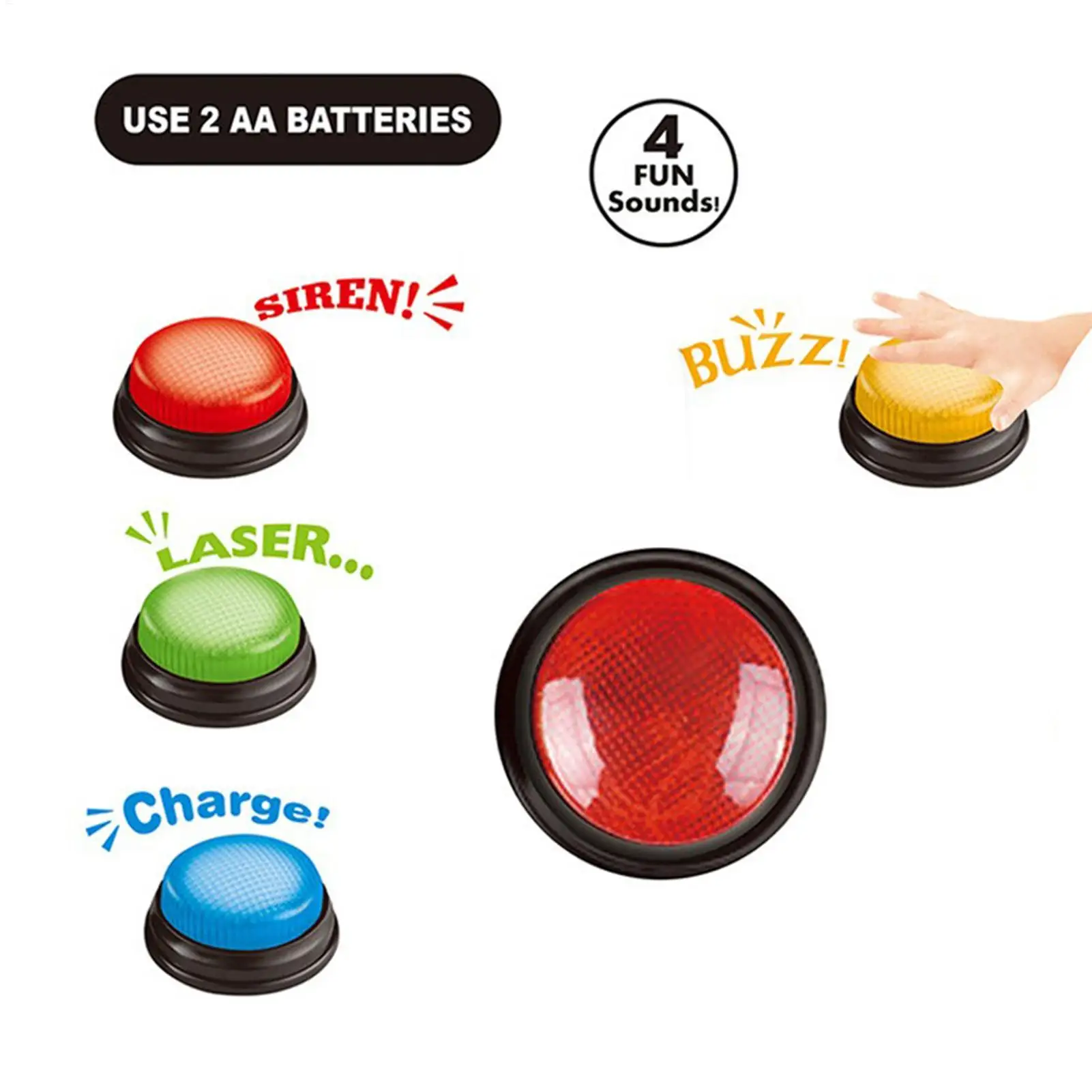 Party Games Easter - Gra Buzzer – 4-częściowy zestaw szybkich