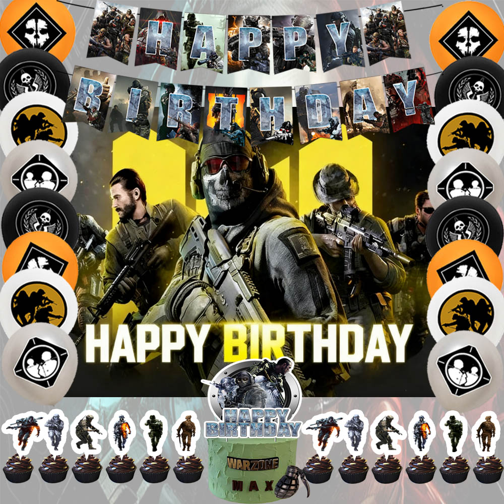 Party Games Adult Birthday - Tło z motywem Call of Duty