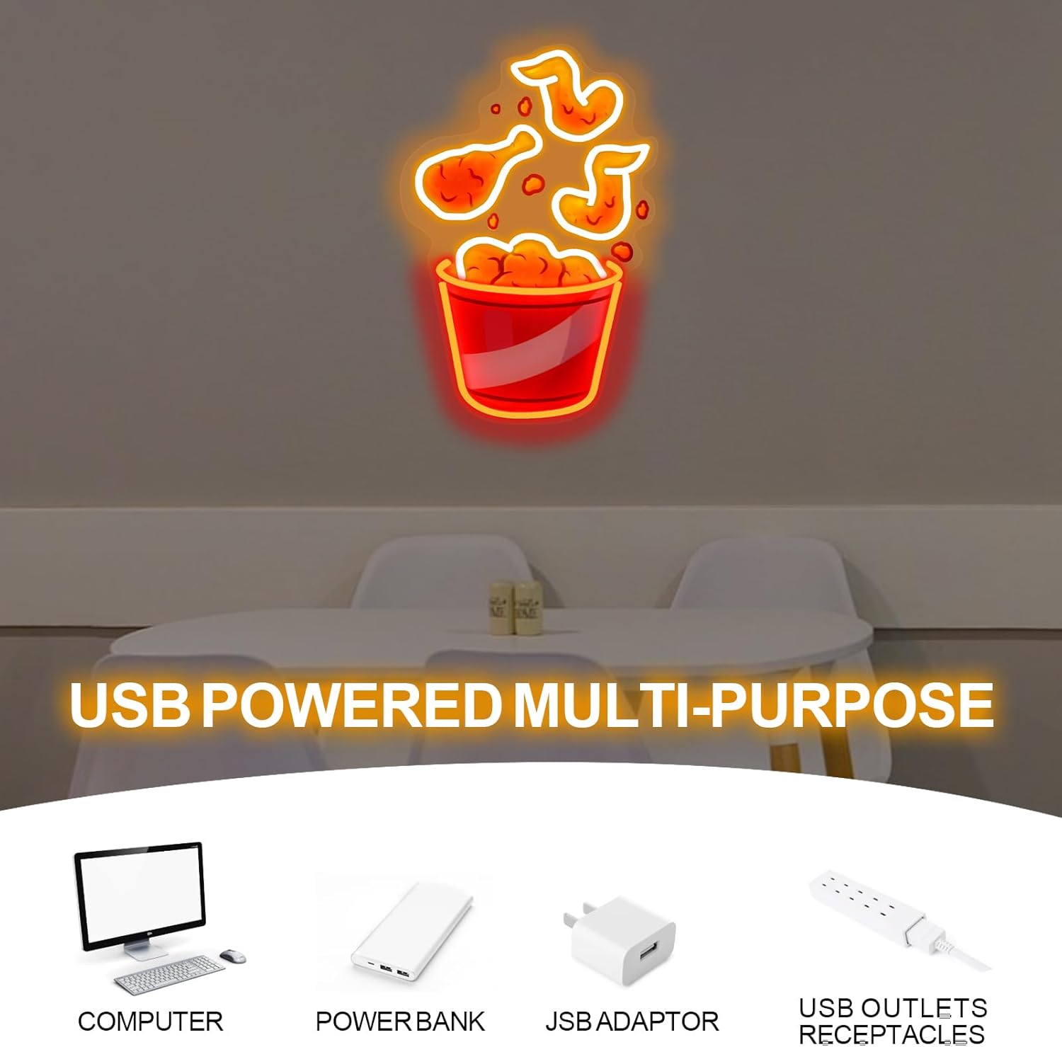 Neonowy szyld LED z kurczakiem – Party Games Shop recenzja i cena