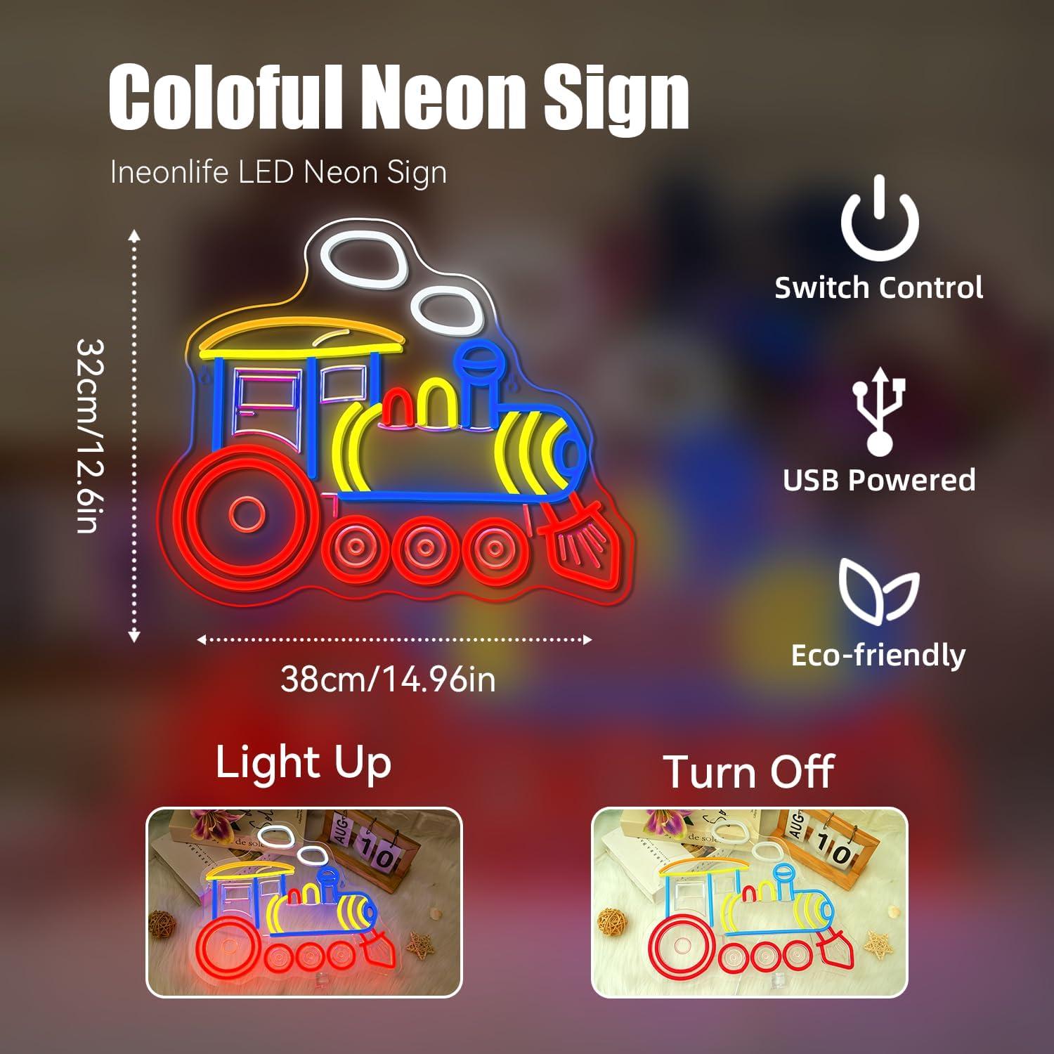Neonowy Znak Pociąg Lokomotywa – Party Games Shop recenzja i cena